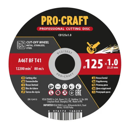 Диск отрезной по металу CD 180*2мм Procraft UNIVERSAL
