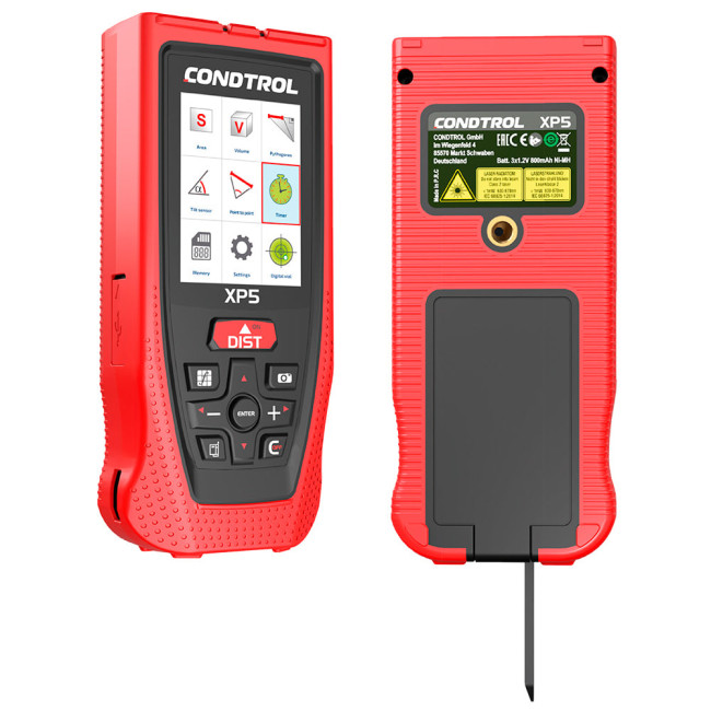 Лазерный дальномер CONDTROL XP5(150 м,точки отсчета, память до 50 значений, IP54) Лазерный дальномер CONDTROL XP5(150 м,точки отсчета, память до 50 значений, IP54)