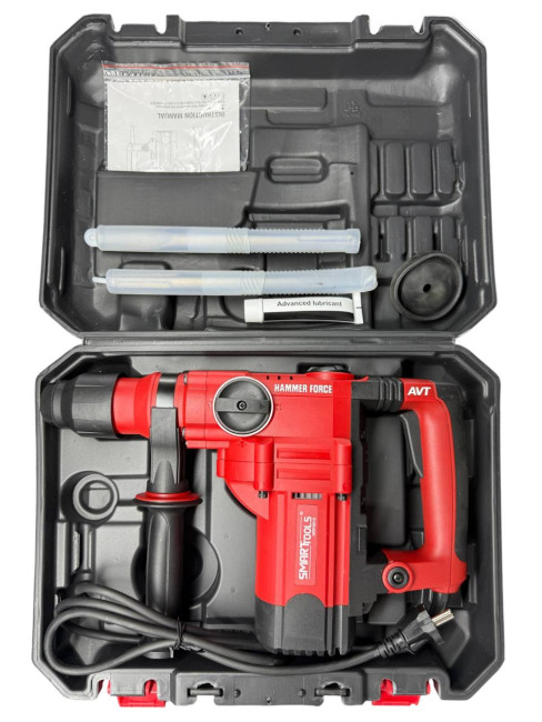 Перфоратор сетевой HRP4015 SMART RED(1500 Вт, 9 Дж,SDS-MAX, 2 бура, кейс, щетки)