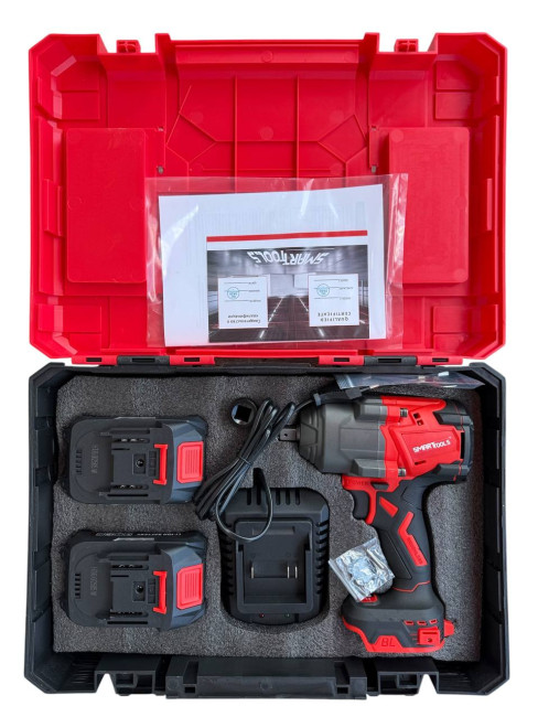 Гайковерт аккумуляторный DT1000-6 SMART RED(21В,1700-2300 об/мин,1000 Нм,2АКБ*6 А*ч)
