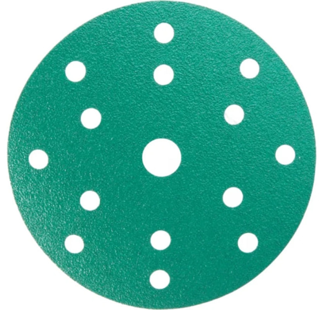 Диск шлифовальный ABRAFORCE Green Film на плёночной основе 15 отв. 150мм Р120 (уп. 5 шт.)