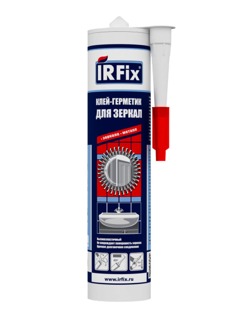 IRFix Клей-герметик для зеркал нейтральный 310мл бесцветный (12шт/кор)