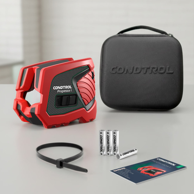 Строительный проектор CONDTROL Progressor 1(30м/60м, IP65, 1/4", Зелёный, Класс II, 520 нм < 1 мВт)