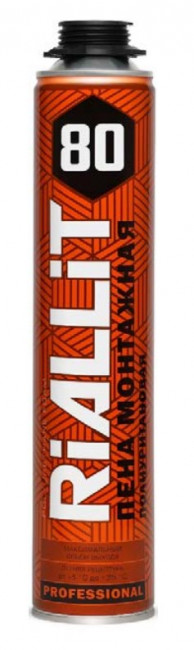 Пена монтажная RIALLIT 80л лето 1020 гр (12шт)