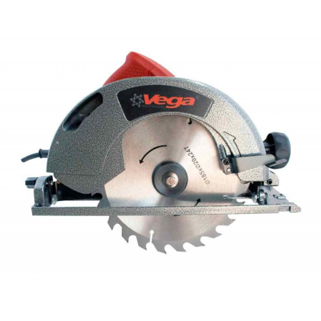 Дисковая пила VC185/2100 Vega Professional (2100Вт, 185мм, 90°-62мм, линейка,щетка)
