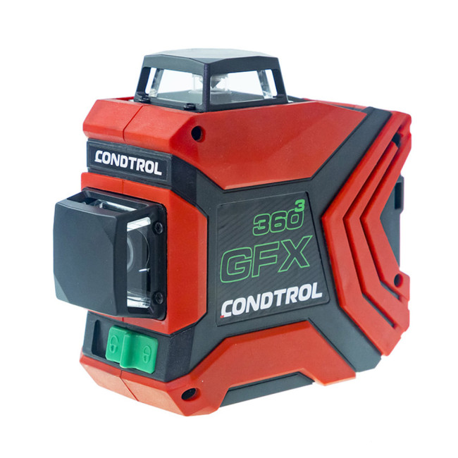 Лазерный нивелир CONDTROL GFX360-3(3,7В Li-Ion, 30м/60м, IP54, 1/4", Зелёный)