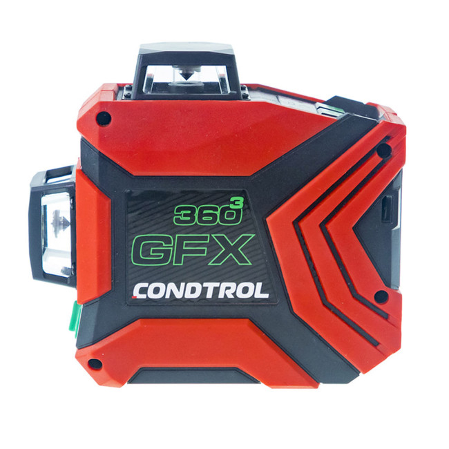 Лазерный нивелир CONDTROL GFX360-3(3,7В Li-Ion, 30м/60м, IP54, 1/4", Зелёный)