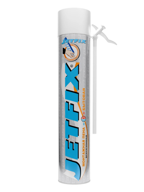 JETFIX Пена монтажная бытовая всесезонная 750мл (16шт/кор) JETFIX Пена монтажная бытовая всесезонная 750мл (16шт/кор)