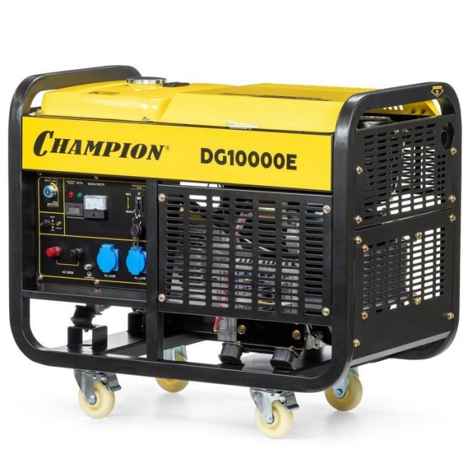 Генератор дизельный CHAMPION DG10000E(11 кВт, 12,5/17 кВт/л.с., 954 см3, 4-тактный, 350 л/ч)