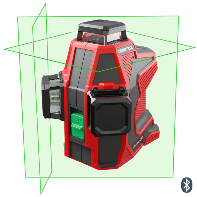 Лазерный нивелир CONDTROL Omniliner G3D(Bluetooth, 3.7В Li-Ion, 40м/80м, 1/4", 5/8", Зелёный)