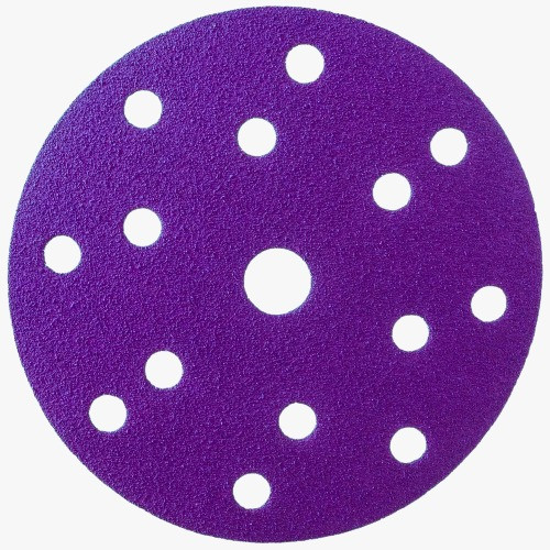 Диск шлифовальный ABRAFORCE Purple Film на плёночной основе 15 отв. 150мм  Р60 (уп. 5 шт.)
