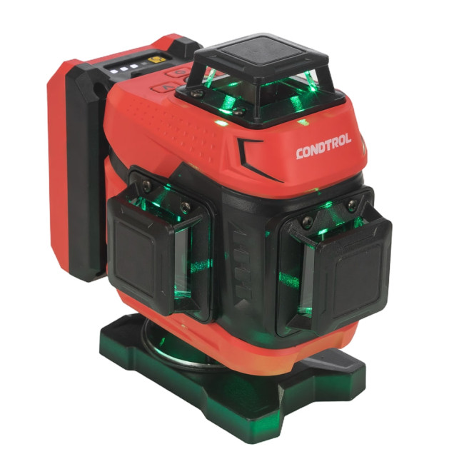 Лазерный нивелир CONDTROL Fliesen 4D new(4,2В Li-ion, 40м/60м, IP54, 1/4", 5/8", Зелёный)