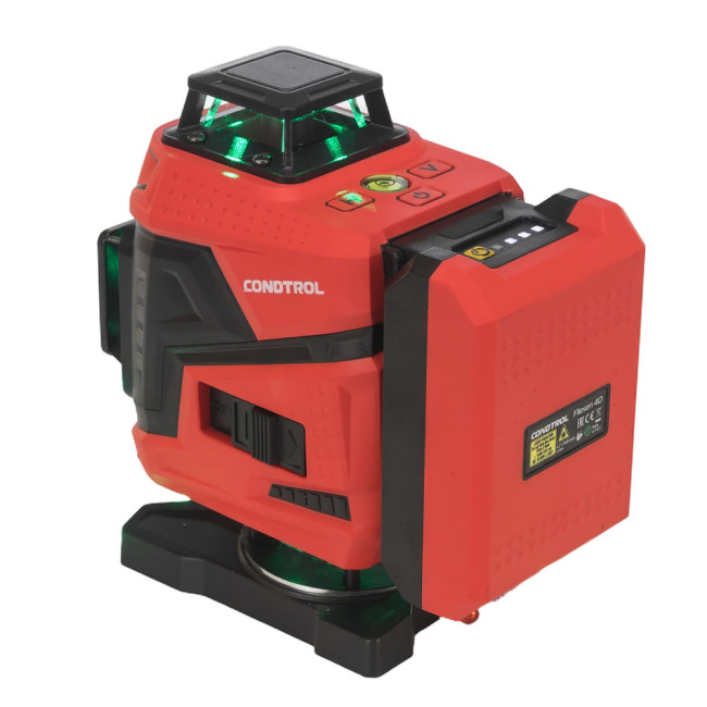 Лазерный нивелир CONDTROL Fliesen 4D new(4,2В Li-ion, 40м/60м, IP54, 1/4", 5/8", Зелёный)