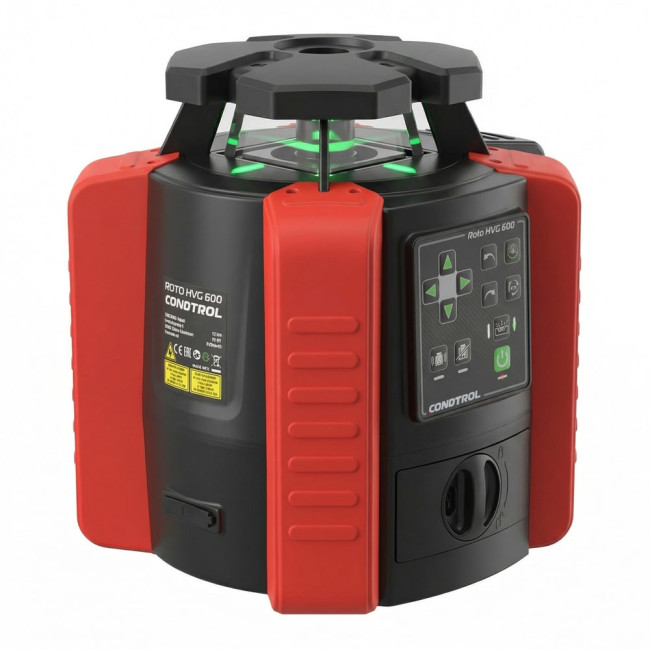 Ротационный лазерный нивелир CONDTROL ROTO HVG 600(16,8В Li-ion, 600м, 5/8", Зелёный, Класс II)