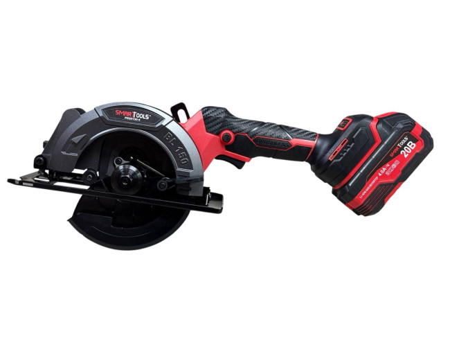Дисковая аккумуляторная пила PD20150-4 SMART RED(20В, 5400 об/мин,150 мм, 45-90°, 2 АКБ*4Ач,ЗУ,кейс)