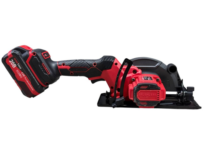 Дисковая аккумуляторная пила PD20150-4 SMART RED(20В, 5400 об/мин,150 мм, 45-90°, 2 АКБ*4Ач,ЗУ,кейс)