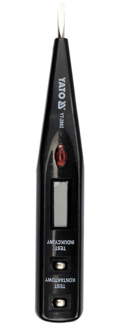 Отвертка-индикатор цифровая 12-250V, 3,0*130мм LCD YATO