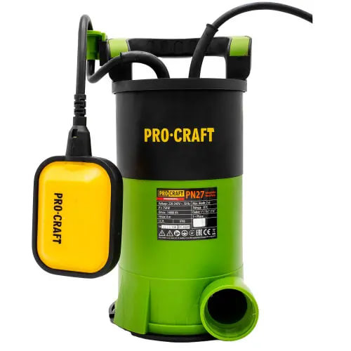 Погружной насос PN27 (low suction) Procraft UNIVERSAL(750 Вт, IPX8, 1″ - 1 1/4″ - 1 1/2″, 14000 л/ч)