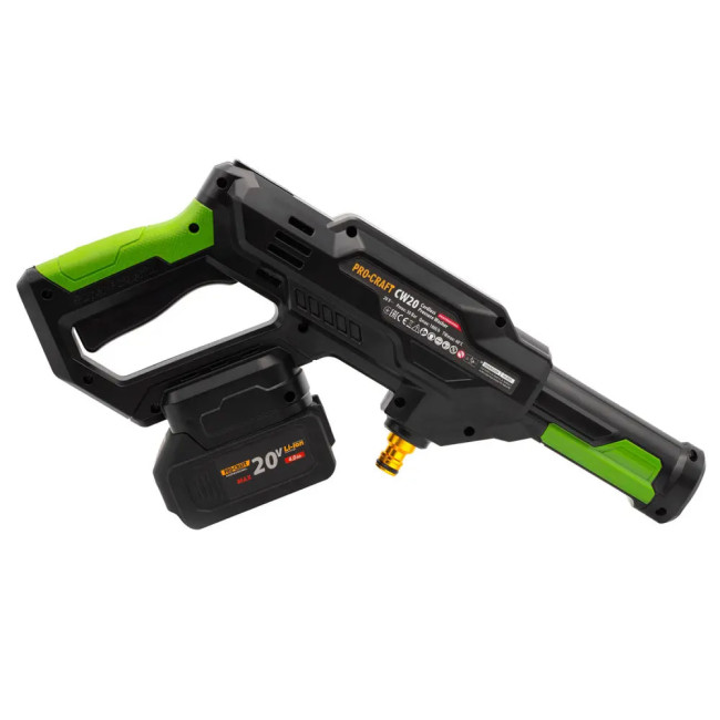 Мойка аккумуляторная CW20 бренд Procraft UNIVERSAL (3 режима,30 Бар,Беcщеточный,20В,без АКБ)