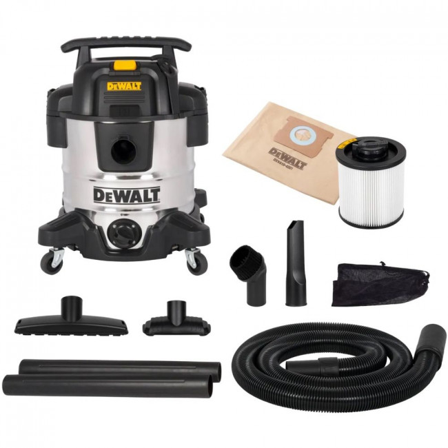 Эл. пылесос 1150ВТ 30Л DeWalt DXV30SPTA(щеточный,30 л,1150 Вт,136 м³/ч,15000 Па,L-фильтр)