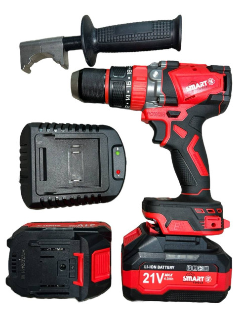 Аккумул. шуруповерт D11120-4 SMART RED с ударом (21В, 1/2", 120 Нм,0-480/0-1650 об/мин, 2АКБ*4А*ч)