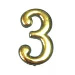 Номерки пластиковые №3 (большие) BN/GP черное золото  (50шт.*20уп.)