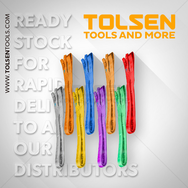 Строп текстильный петлевой Industrial, 2т*3м зеленый TOLSEN (12шт)