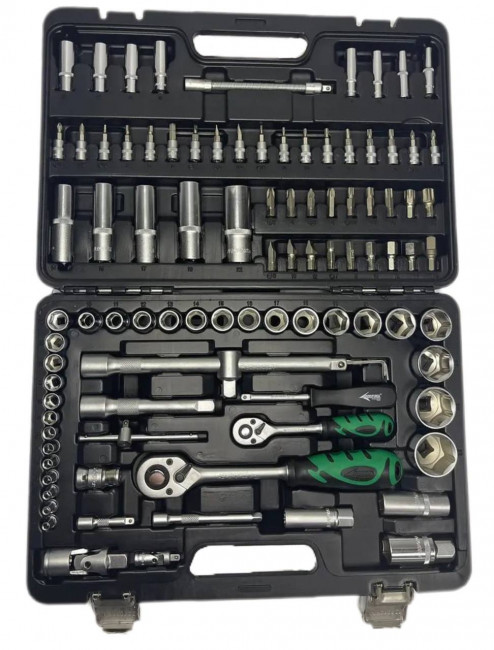 Набор инструментов 1/2"+1/4"  98 предметов с Фонариком AE-S94+4  AEROFORCE