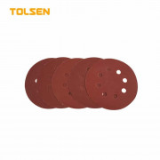 Круг шлифовальный 225 мм, P320, 5 шт., 8 отверст., под липучку TOLSEN