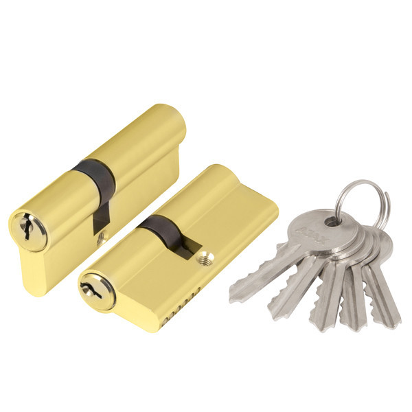 Цилиндровый механизм (AX100/60) AX1000Key60 (25+10+25) PB латунь AJAX