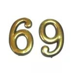 Номерки пластиковые №6  BN/GP черное золото  (150шт.*20уп.)