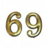 Номерки пластиковые №6  BN/GP черное золото  (150шт.*20уп.)