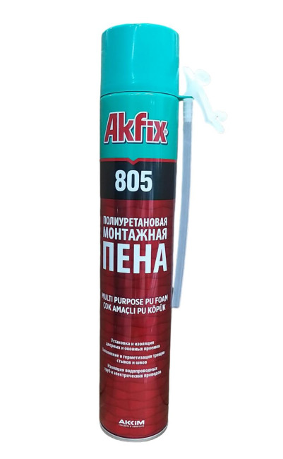 Пена AKFIX 805 монтажная бытовая 850гр. 12шт