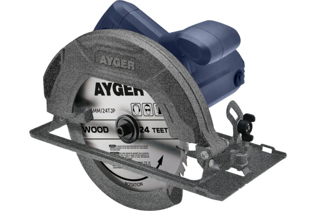 Циркулярная пила AR1500 AYGER(1200 Вт, 165 мм, щеточный,5000 об/мин,45-90°)