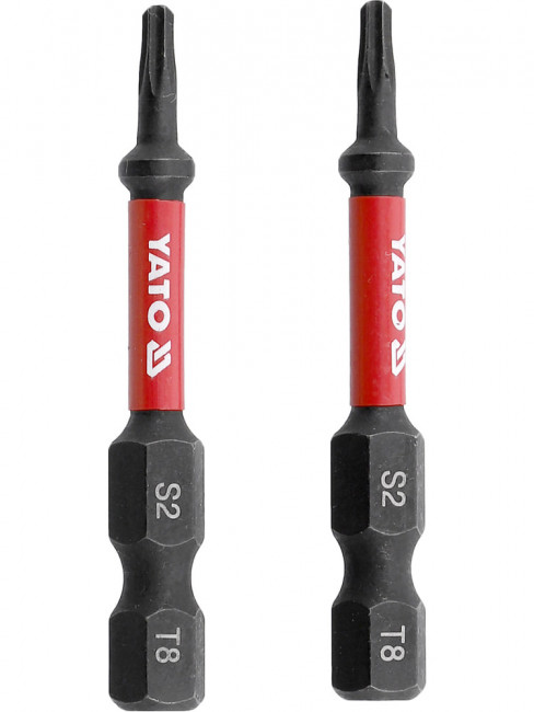 Набор бит Impact torsion T8 50мм 2 шт. YATO