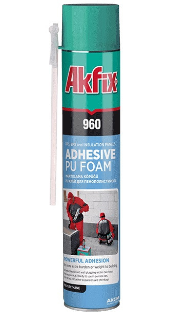 Клей-пена AKFIX 960 Бытовая 800мл всесезонная
