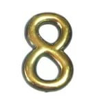 Номерки пластиковые №8 (большие) BN/GP черное золото  (50шт.*20уп.)