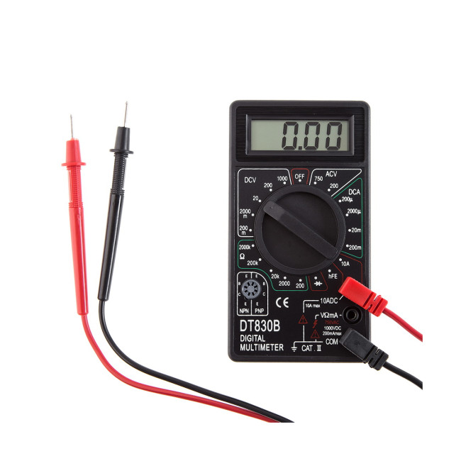 Мультитестер DT-830B NN (200 мкА/2000 мкА/20 мА (±1.8%+2), 200 мА (±2,0%+2), 10 A (±2.0%+10))) Мультитестер DT-830B NN (200 мкА/2000 мкА/20 мА (±1.8%+2), 200 мА (±2,0%+2), 10 A (±2.0%+10)))