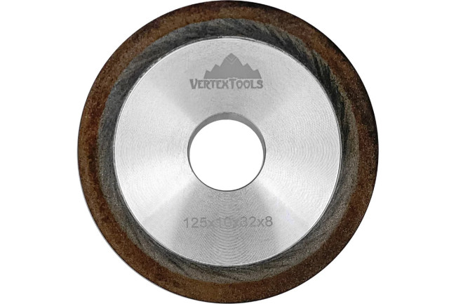 Круг алмазный шлифовальный для Заточки 125X10X32X8 VERTEX