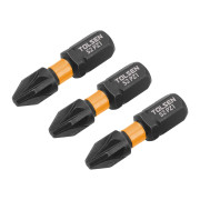 Биты торсионные Industrial PZ2 x 25 мм, 1/4", S2, магнит, 3 шт TOLSEN