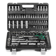 Набор инструментов 1/2"+1/4"  110 предметов с Фонариком AE-S108+2  AEROFORCE