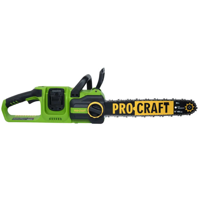 Цепная пила аккумуляторная PCA42/2 Procraft UNIVERSAL(20х2 Вт, 7500 об/мин,12 м/с,16",3/8", без акб)