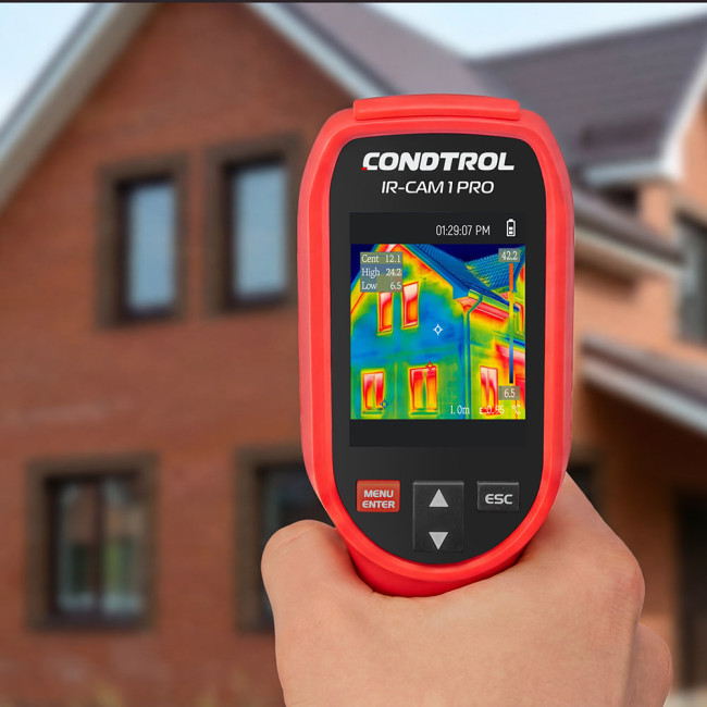 Тепловизор CONDTROL IR-CAM1 PRO(2,4" ТFТ LCD, -20…+550 °C, память 3,75 Гб До 3000 изображений)