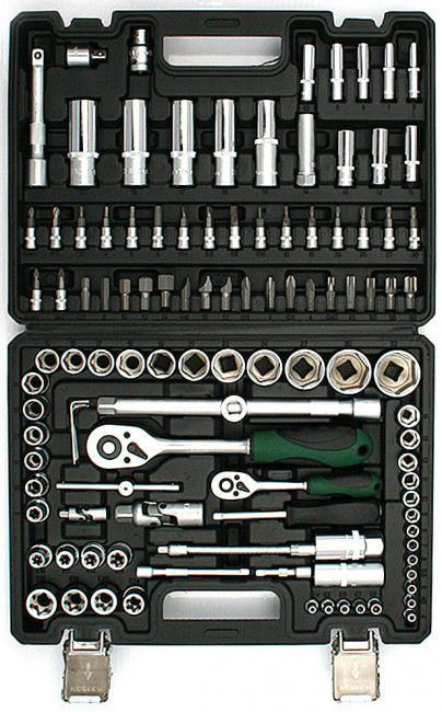 Набор инструментов 1/2"+1/4"  108+3 предмета НР108+3  HELFER
