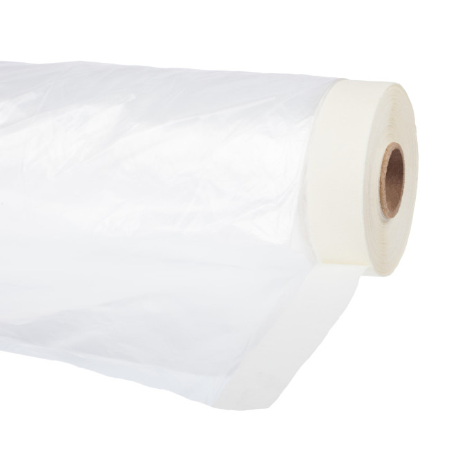 Пленка защитная с клейкой малярной лентой, проз. HDPE, 1,5х25м, 8мкм РемоКолор Professional (25шт)