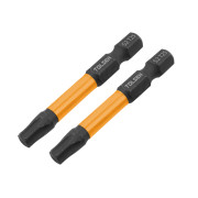 Биты торсионные Industrial T25 x 50 мм, 1/4", S2, магнит, 2 шт TOLSEN