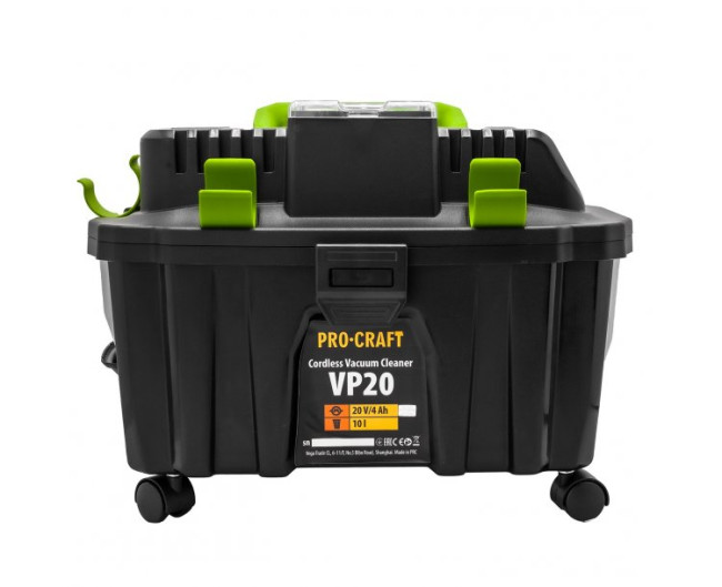 Пылесос промышленный аккумуляторный VP20 Procraft UNIVERSAL Без АКБ и ЗУ(20В,10л,2ч, 4ч, 15кПа) Пылесос промышленный аккумуляторный VP20 Procraft UNIVERSAL Без АКБ и ЗУ(20В,10л,2ч, 4ч, 15кПа)