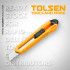 Нож малярный с выдвижным лезвием 18мм  TOLSEN (24/240шт)