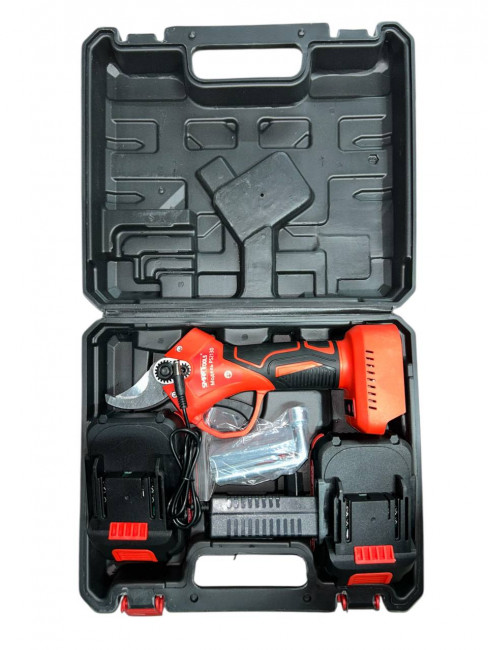 Секатор PS2130 SMART RED(20В, 5 см, 25мм рез,плав.пуск, 2 АКБ*2 Ач+ЗУ, кейс)