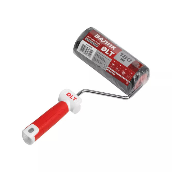 Валик для нанесения шпатлевки с бюгелем DLT 180мм, ворс 16мм, нейлон, конус